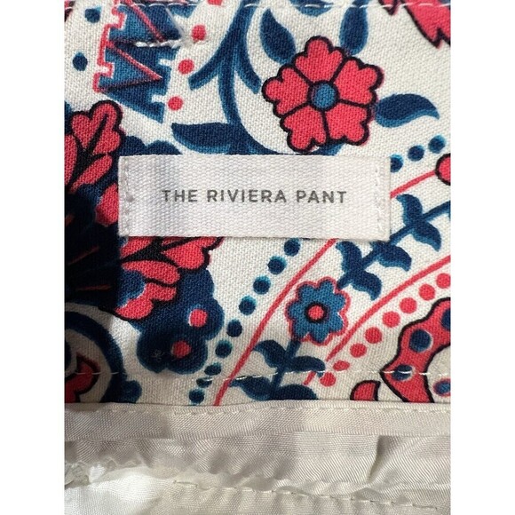 Ann Taylor LOFT Floral Mosaic Riviera Pants In Marisa Fit Cotton Blend Size 4 - Picture 6 of 8
